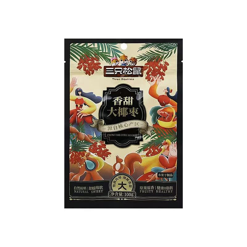 Three Squirrels Sweet Coconut Dates 100g 1 pack