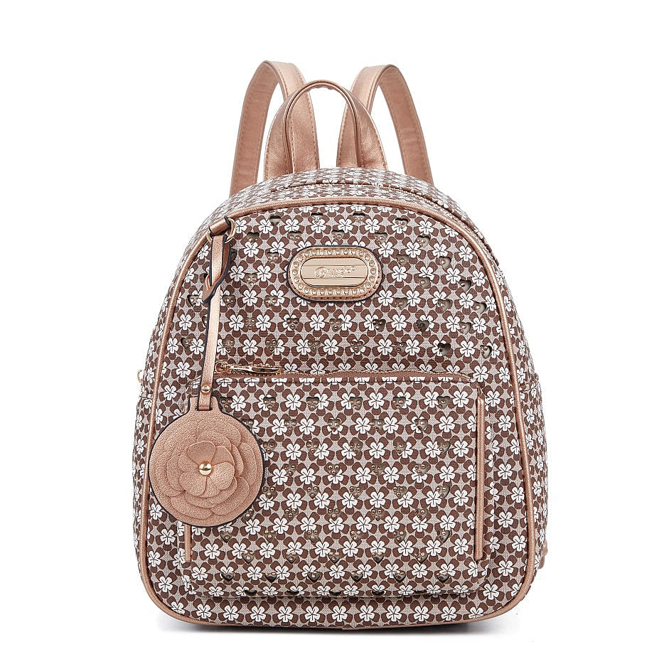 Brangio Wanderlust Mini Fashion Backpack with Twinkle Star Design [RLB5678-BN] 1 each