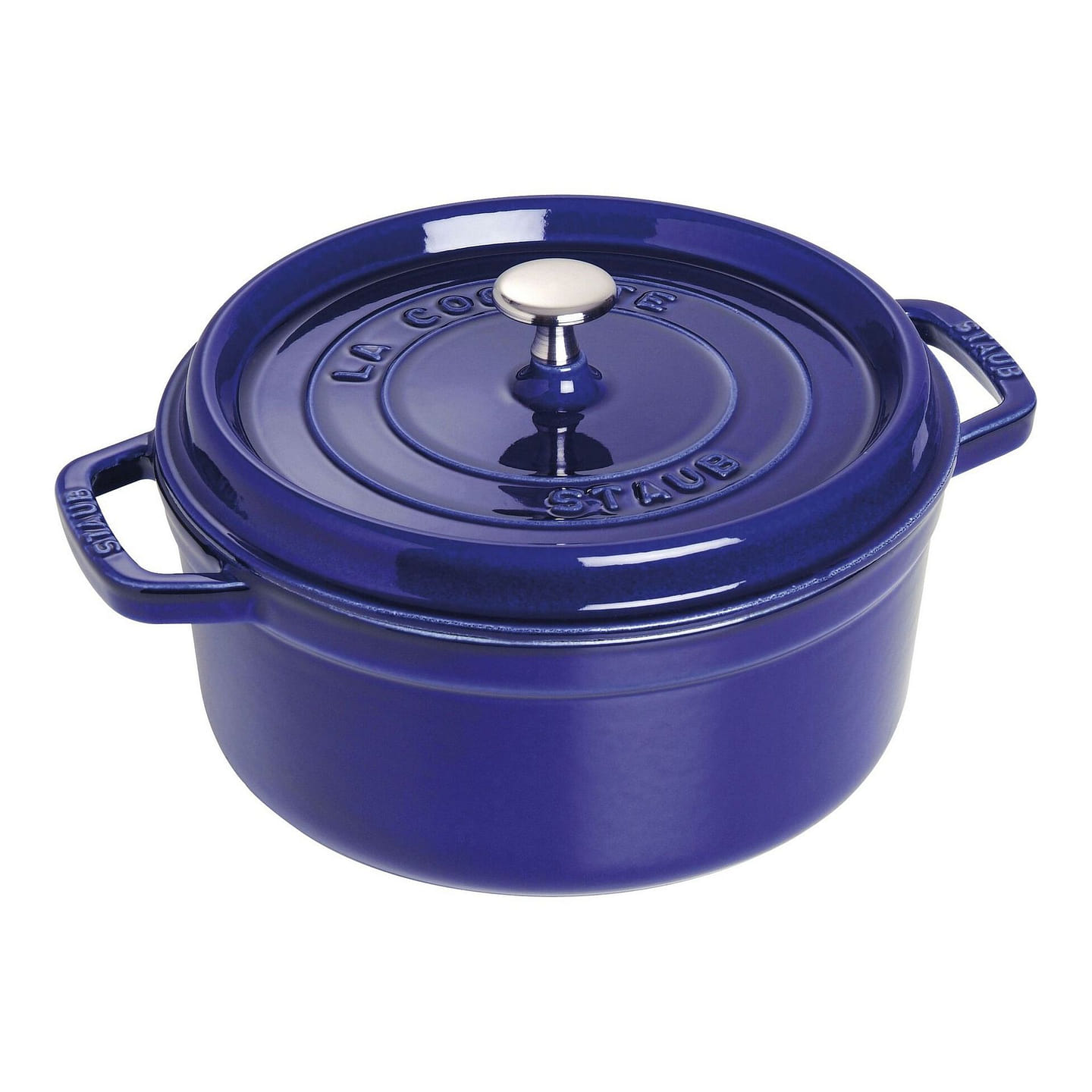 STAUB Cast Iron 2.75-qt Round Cocotte 2.75-qt / Dark Blue 1 each