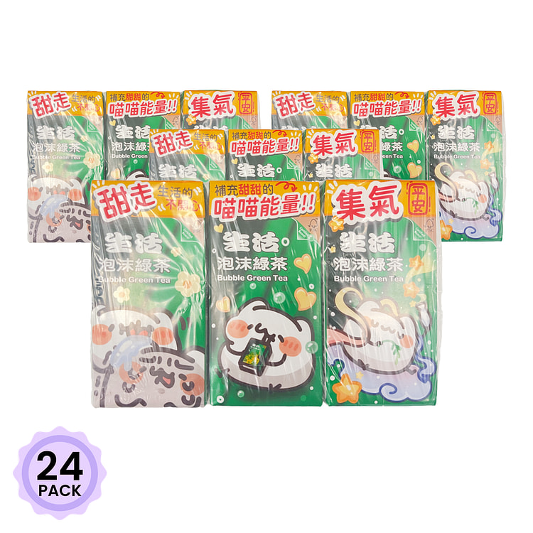 生活 泡沫绿茶 新旧包装 混发 300 毫升*24 包