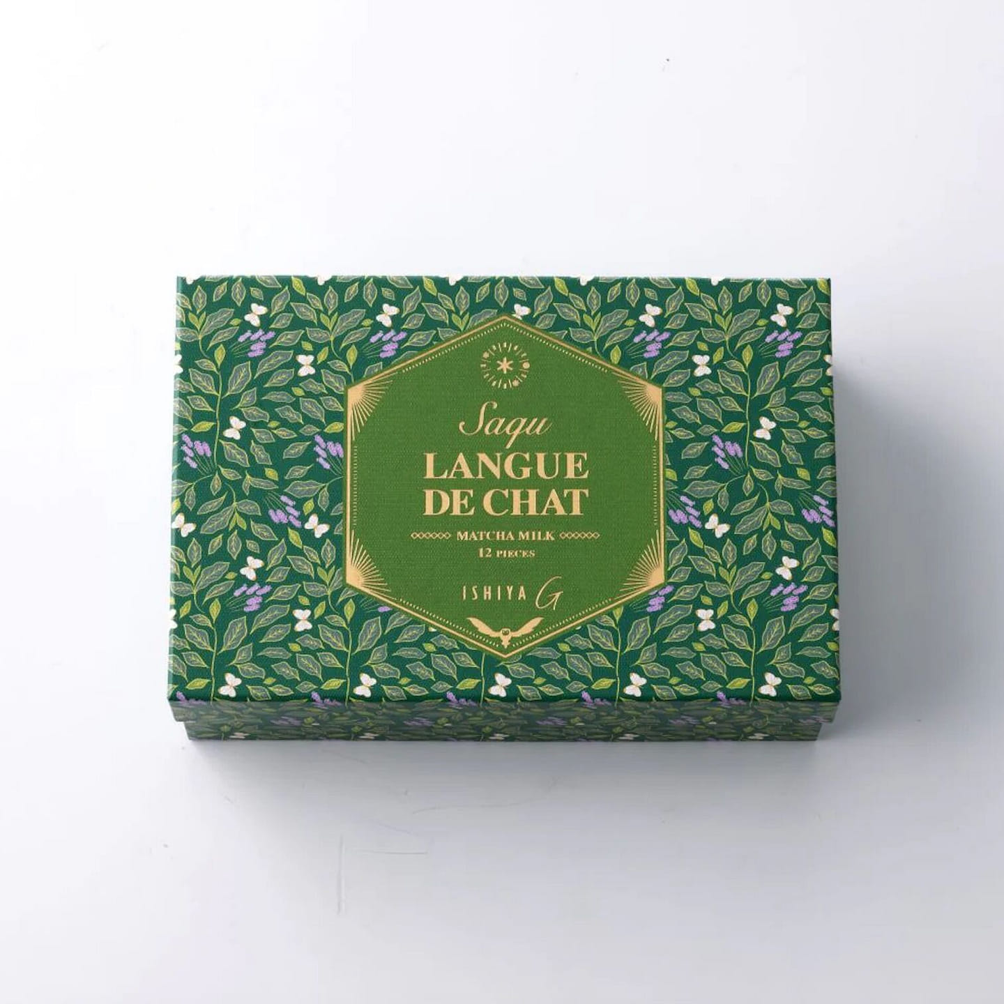ISHIYA G Saqu Langue De Chat Matcha Milk 12 pcs 1 box