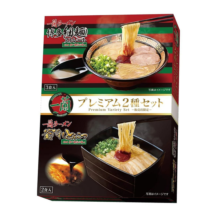 Ichiran 2-Type Thin Noodles & Kamadare Sauce 3+2 1 box