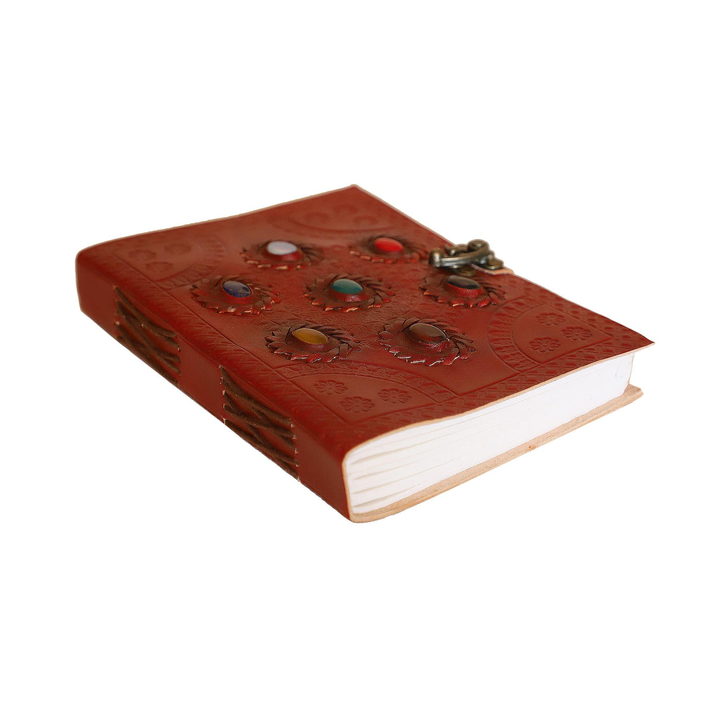 Cottage Handicraft, Hand-made Paper Journal with Several Stones 1 count