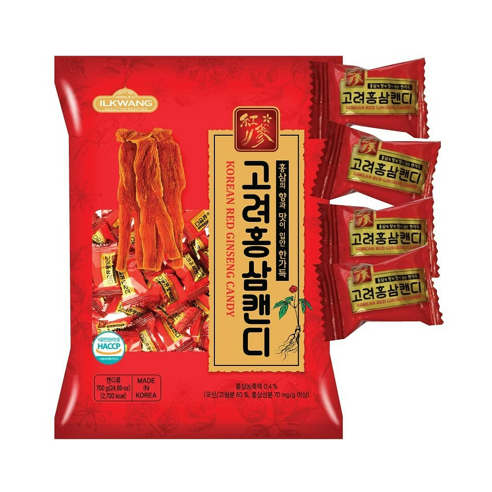 Korean Red Ginseng Candy 280g Healthy Asian Snack 1 each