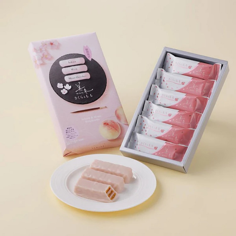 ishiya 春季限定 樱花桃子巧克力饼干 6枚入
