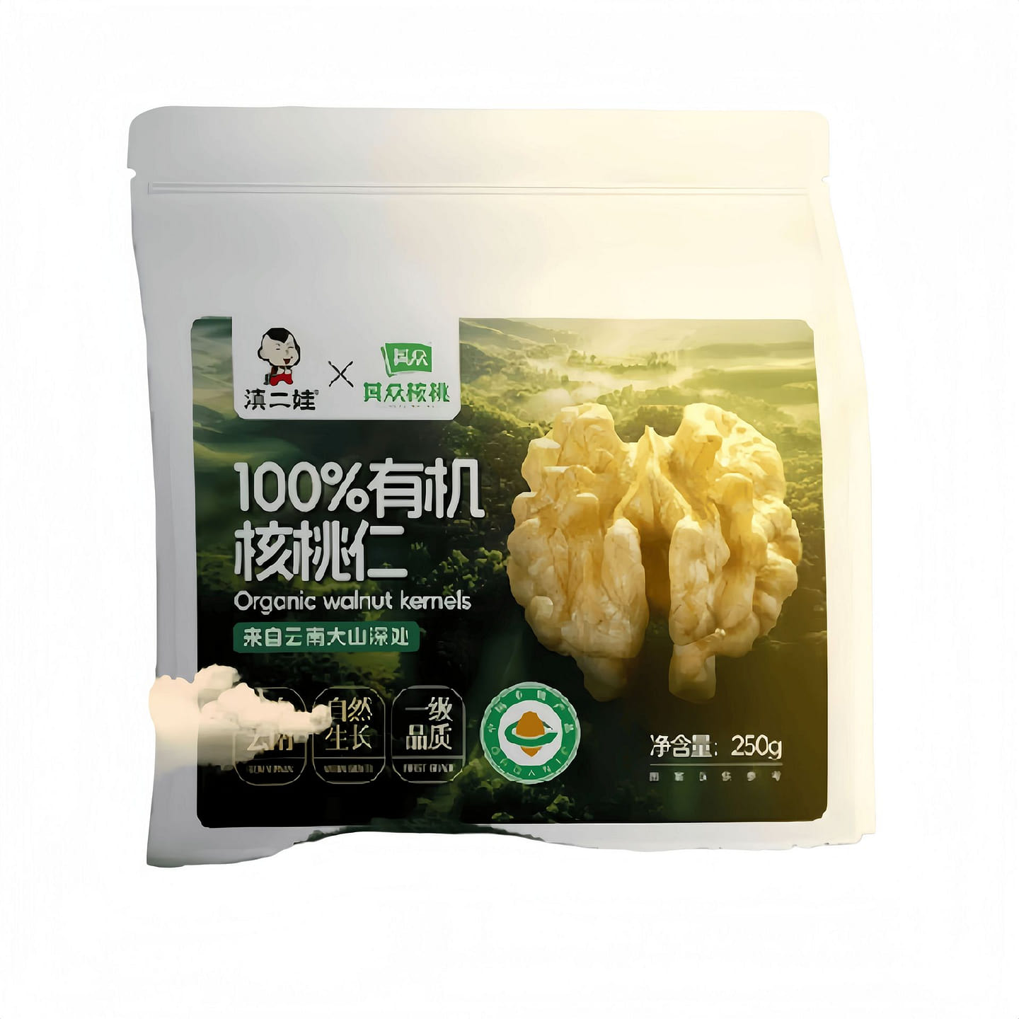 Organic Walnut Kernels 250g * 1 Bag 250 g