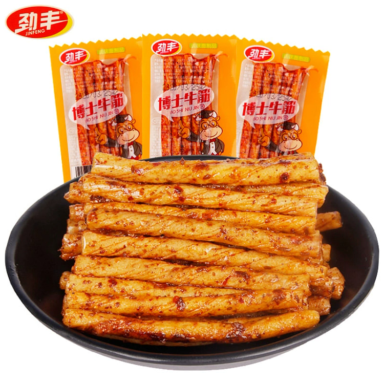 劲丰博士牛筋辣条小零食素牛筋20g*10包 200 克