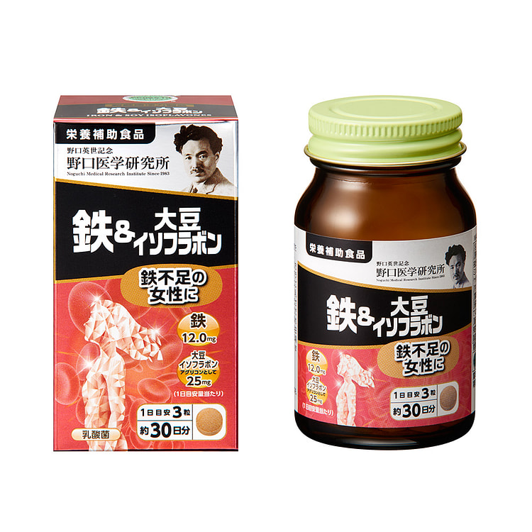 野口医学研究所 大豆异黄酮 补铁丸 90粒