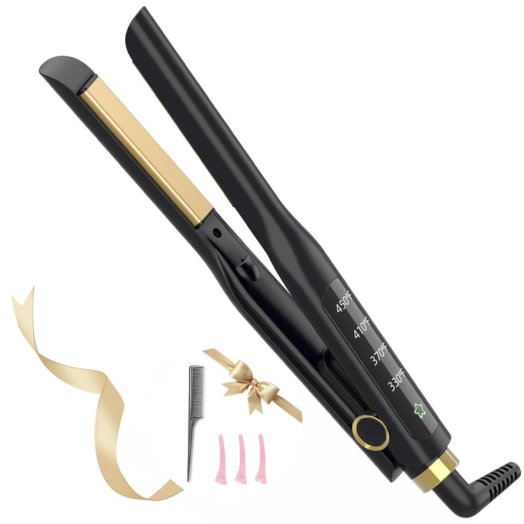 Flat Iron, 1/2 Inch Hair Straightener and Curler