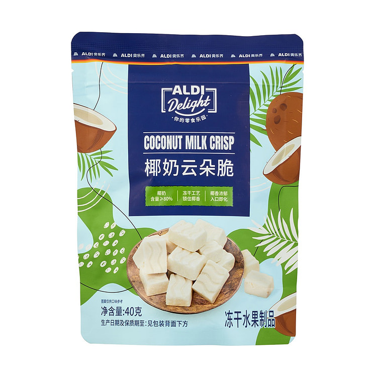 Aldi Delight coconut milk crisp 1pc 40 g