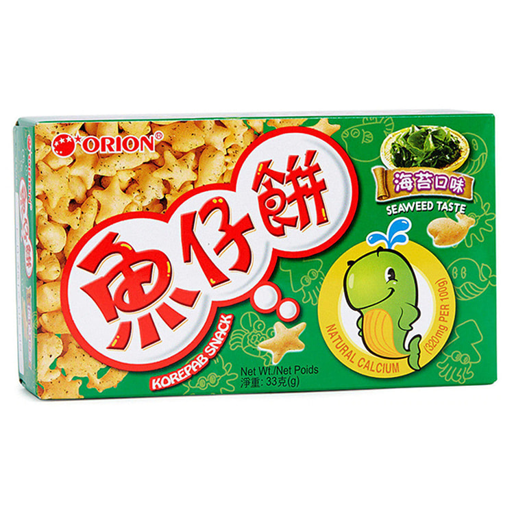ORION Korepab Snack Seaweed Flavor 33G 1 each