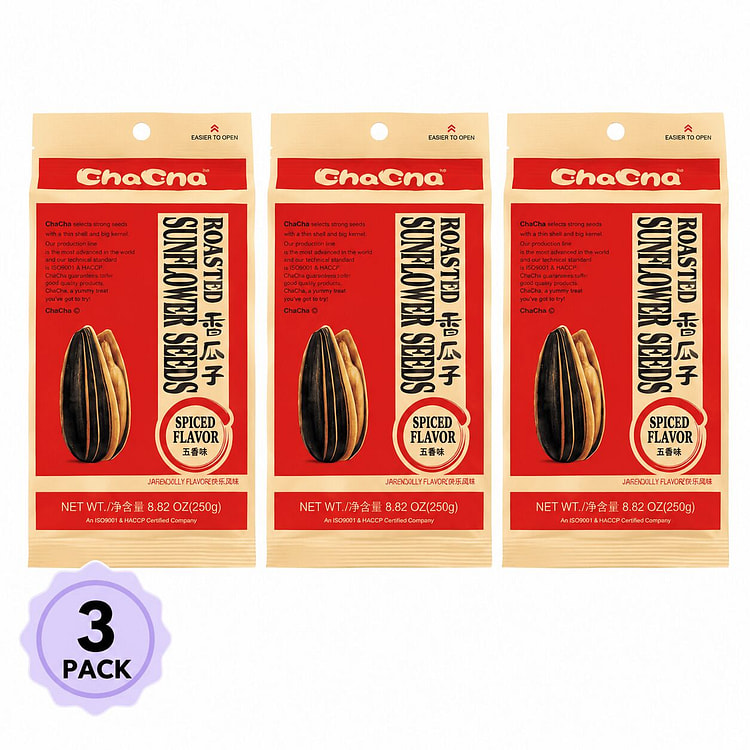 CHACHA Spiced Sunflower Seeds 3 pack 250 g