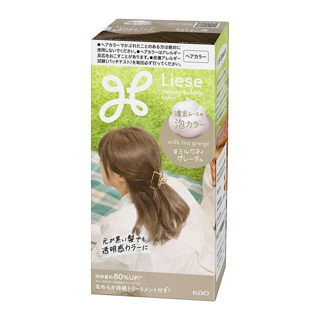 花王 Liese 泡沫染发剂 奶茶灰 115ml