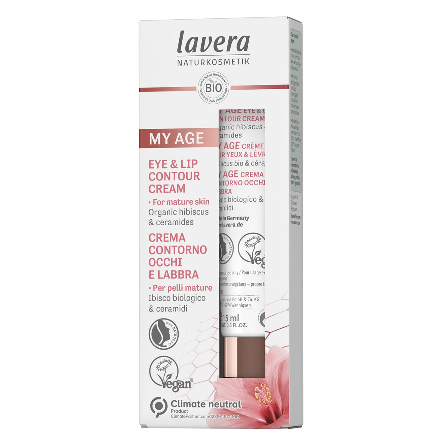 Lavera My Age Eye & Lip Contour Cream With Org 15 ml