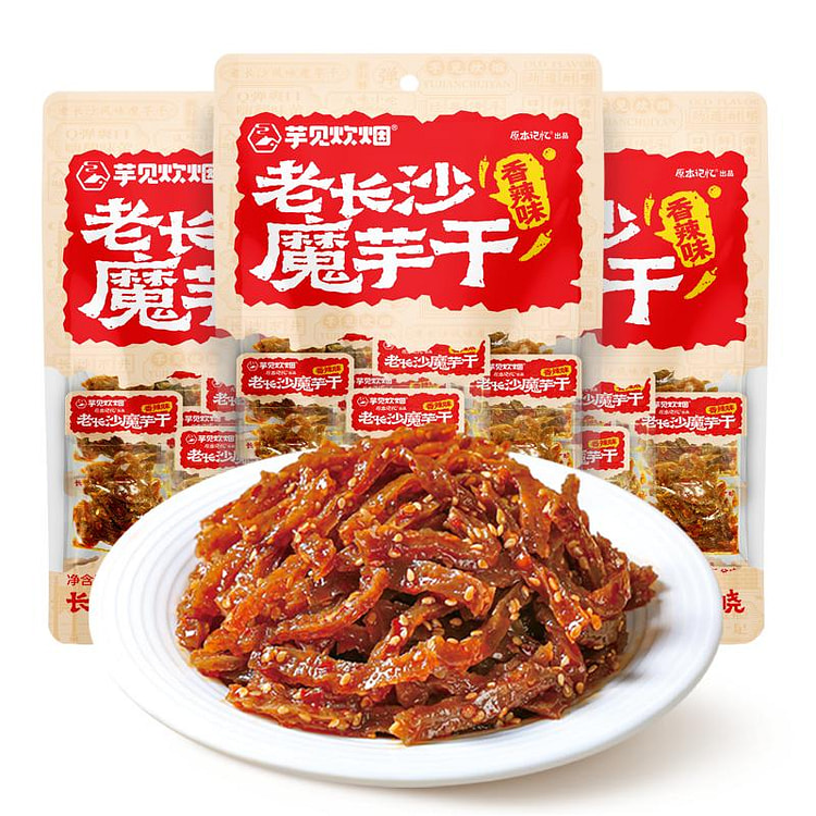 原本记忆老长沙魔芋干素毛肚湖南特产豆干解馋零食香辣味100g