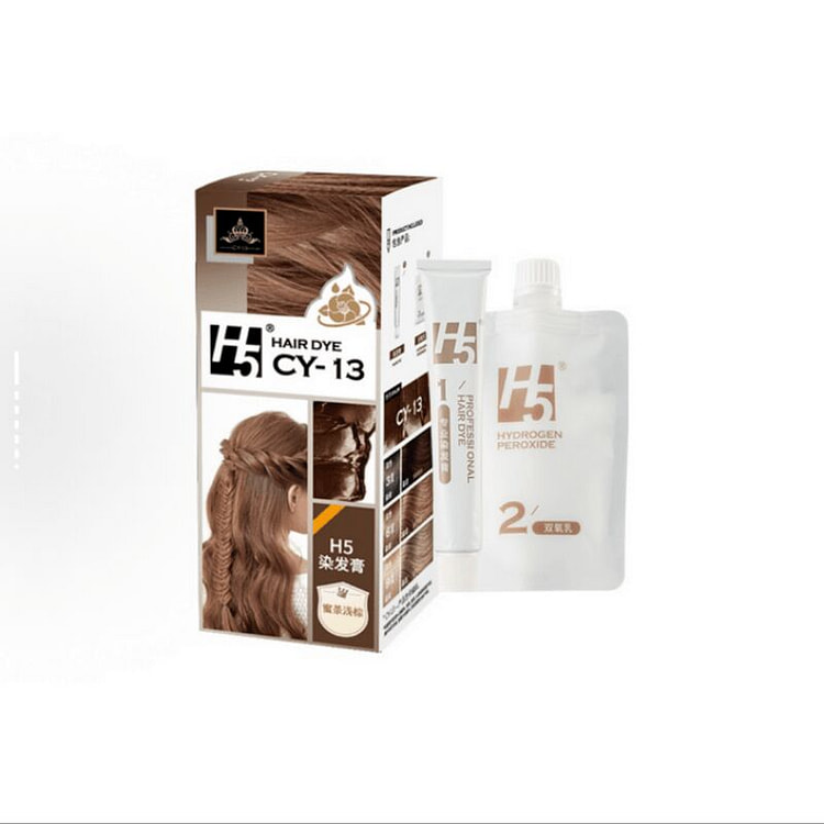 H5 Hair Color Cream Honey Tea Light Brown Hair Col