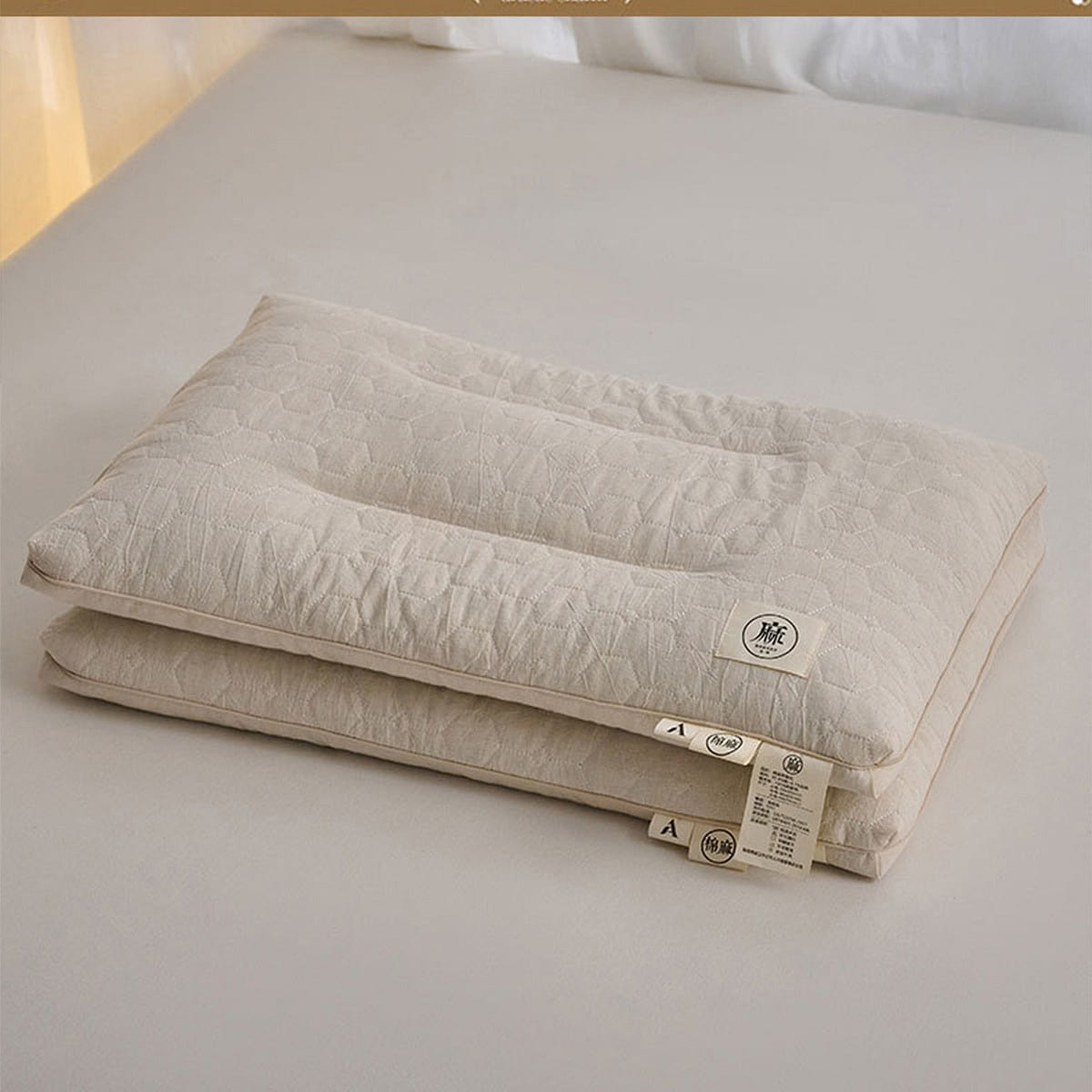 Cotton, linen and buckwheat pillow, 25x45cm 1 each