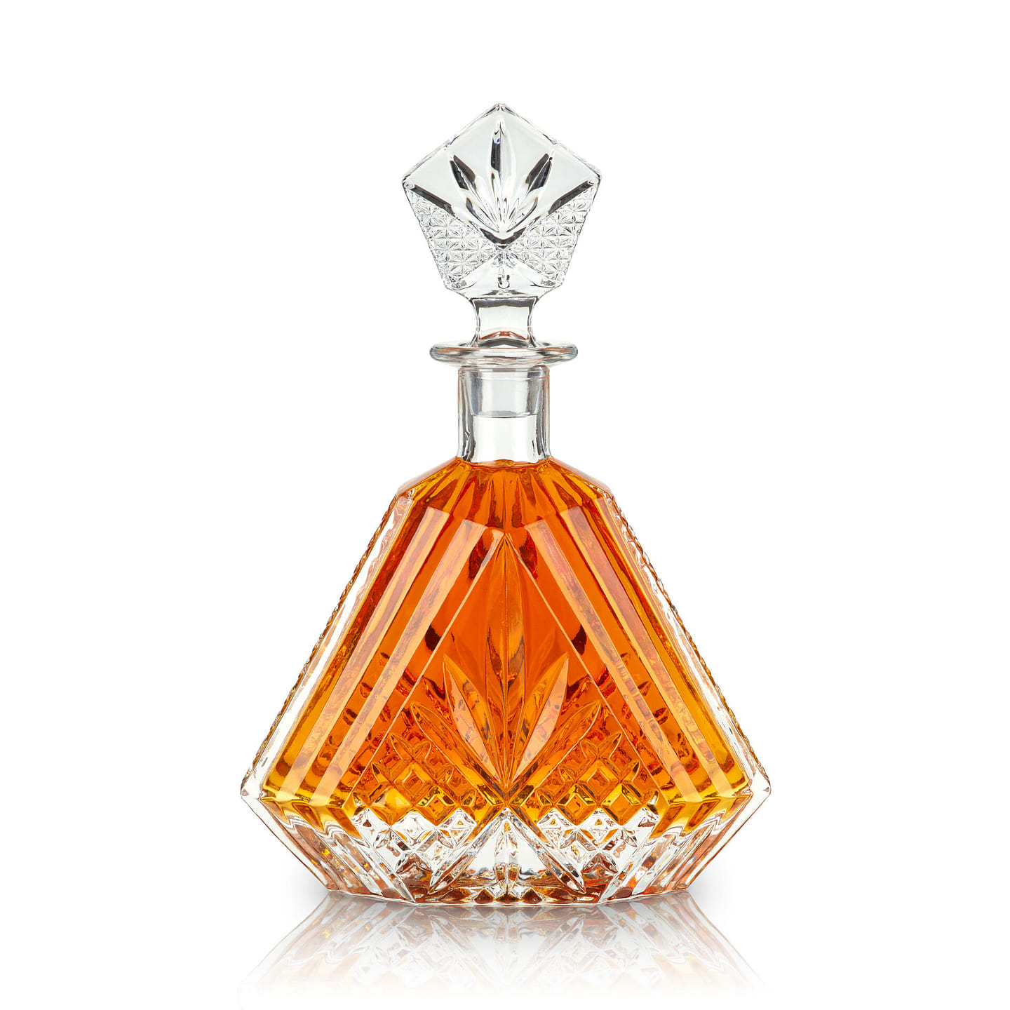 Viski Irish Cut Whiskey Decanter – Crystal Liquor Carafe 450 ml 15 oz