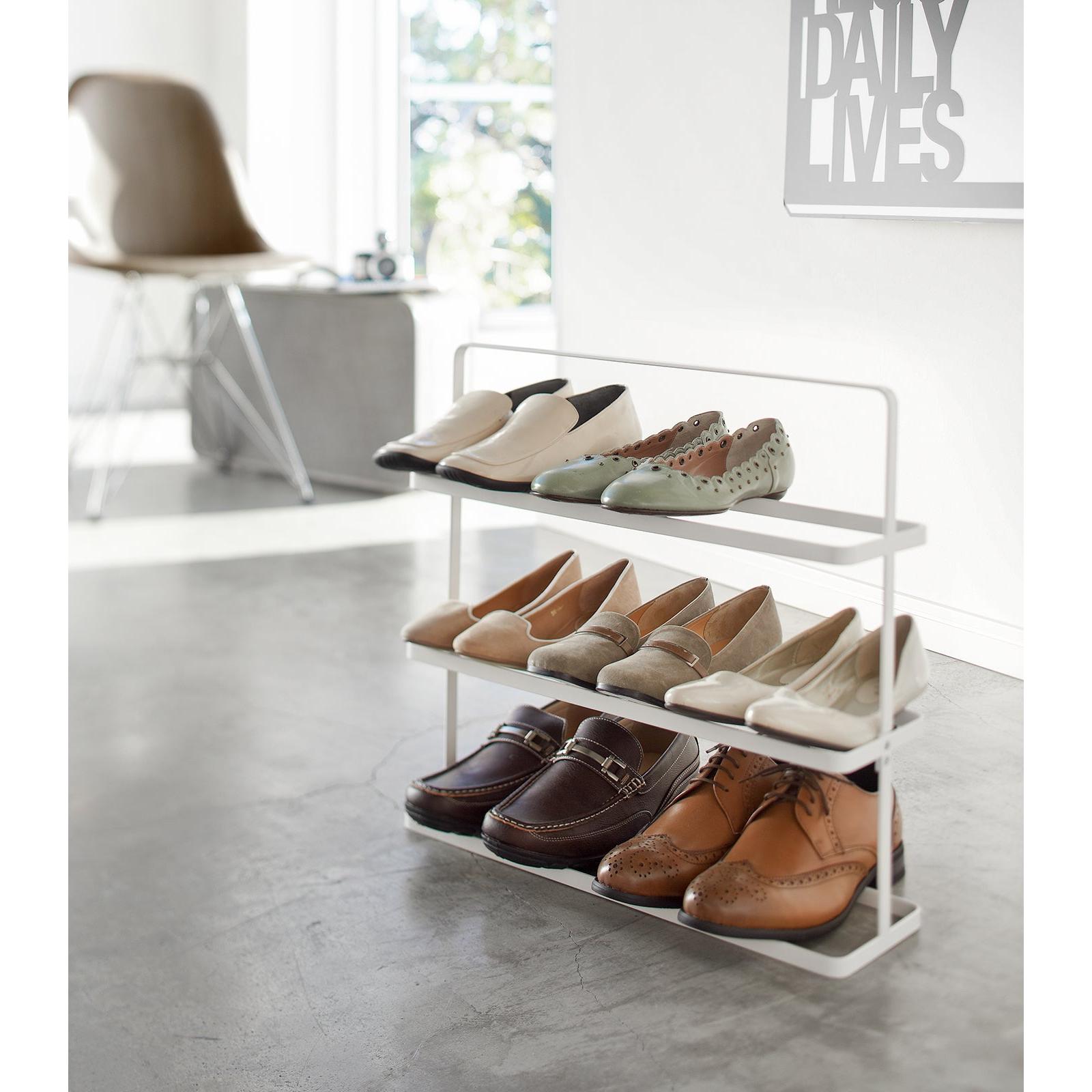 Shoe Rack (18" H) - Steel White 1 phần