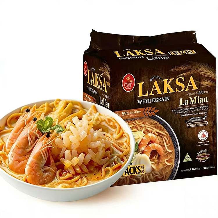 新加坡伴手礼百胜厨全麦叻沙味蒸拉面1袋 740 克