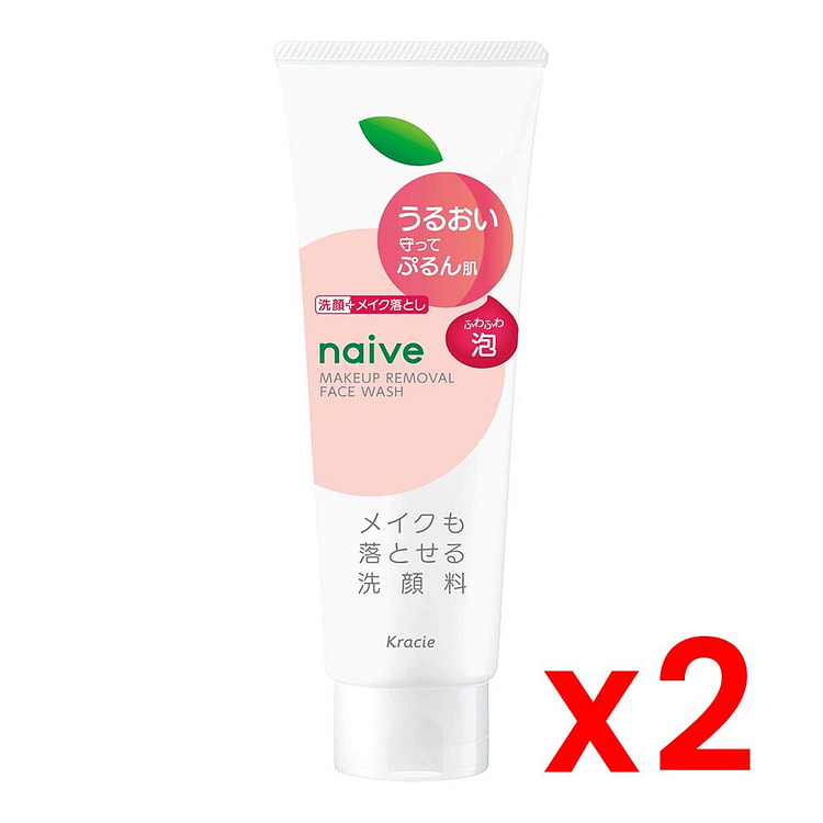 Naive Facial Cleanser Foam Moist 180gx2 1 count