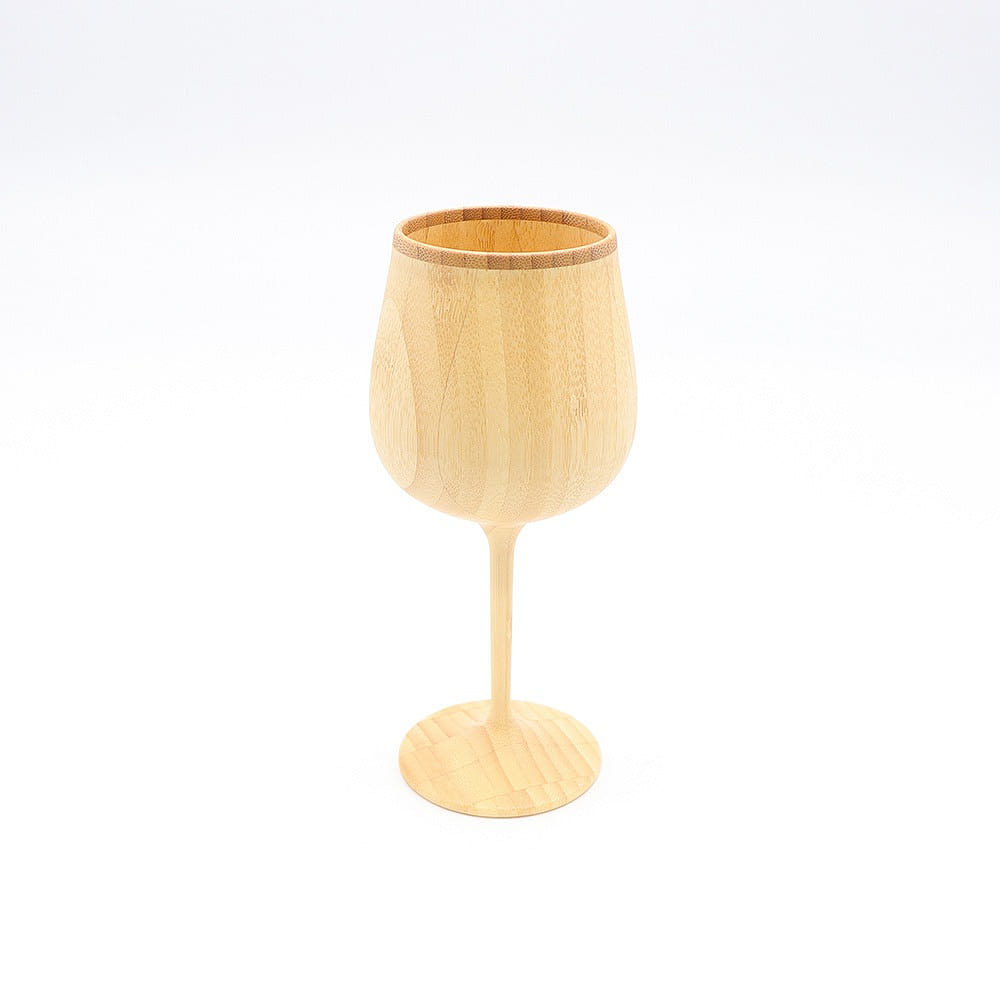 RIVERET Bourgogne Wine Glass (White) -dishwasher-safe bamboo cup made in Japan 1 each