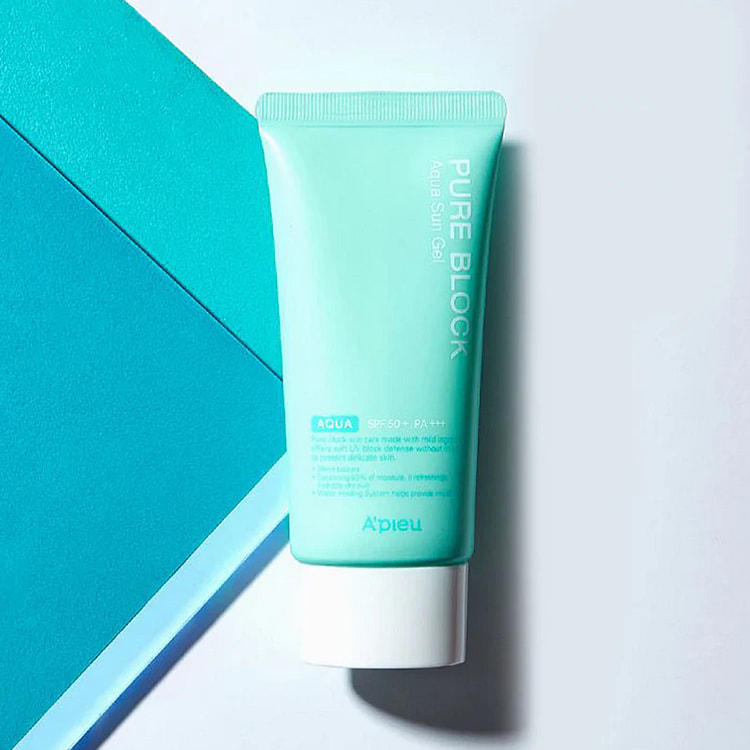 A'pieu Kem chống nắng dạng gel không gây bít tắc lỗ chân lông Pure Block Aq