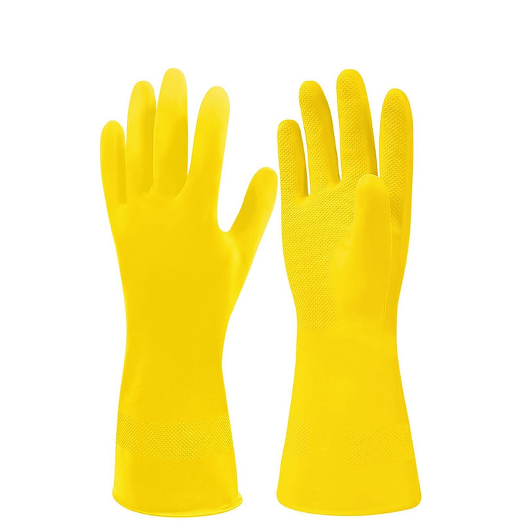 1双清洁手套 橡胶洗碗手套 用于厨房清洁和家务工作 1 份