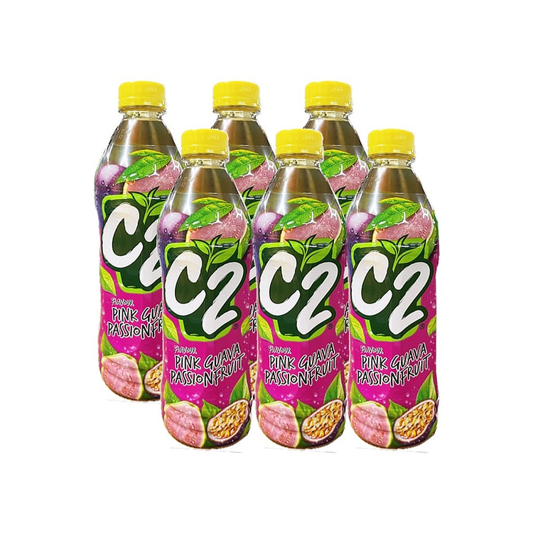 C2 粉红番石榴茶 百香果味 1 包 6 瓶