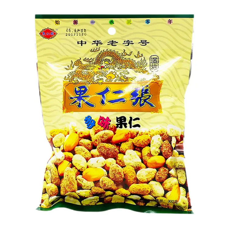 天津特产果仁张多味花生五香鱼皮花生米怪味豆300g