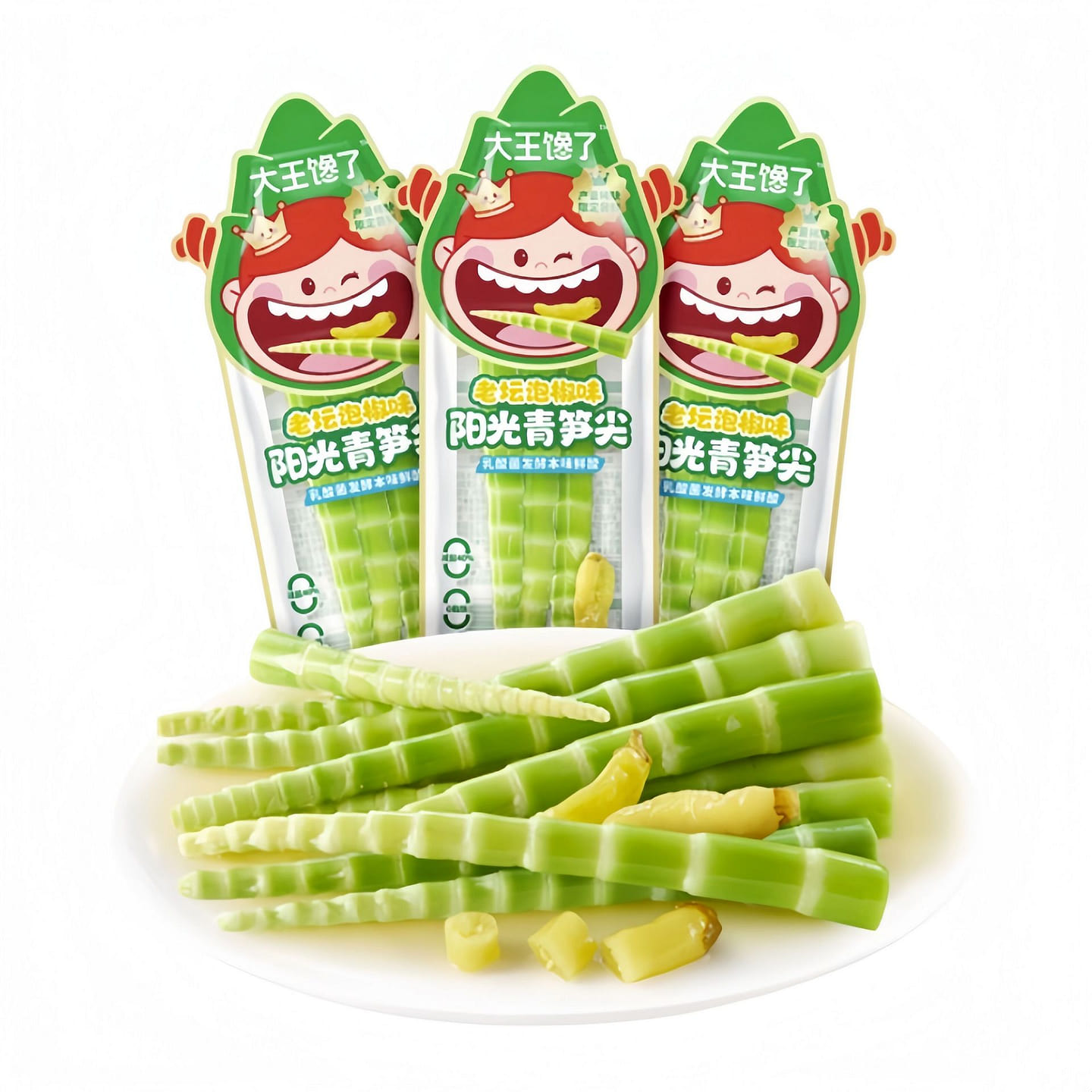 Sour and Spicy Green Bamboo Shoots *3 Bags 3 pack