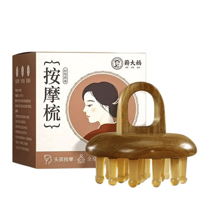 One pack of ox horn massage combs and meridian com 1 each