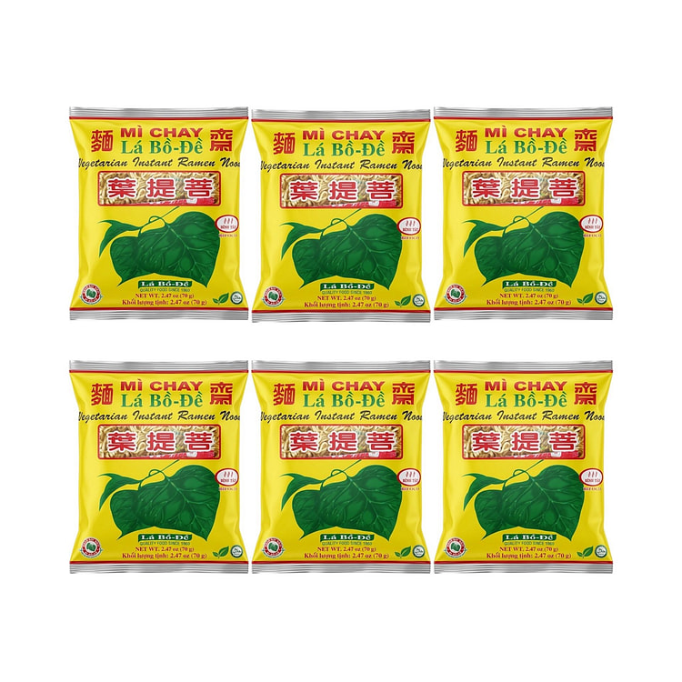 Vegetarian Instant Ramen Noodle - Combo 6 Packs 420 g