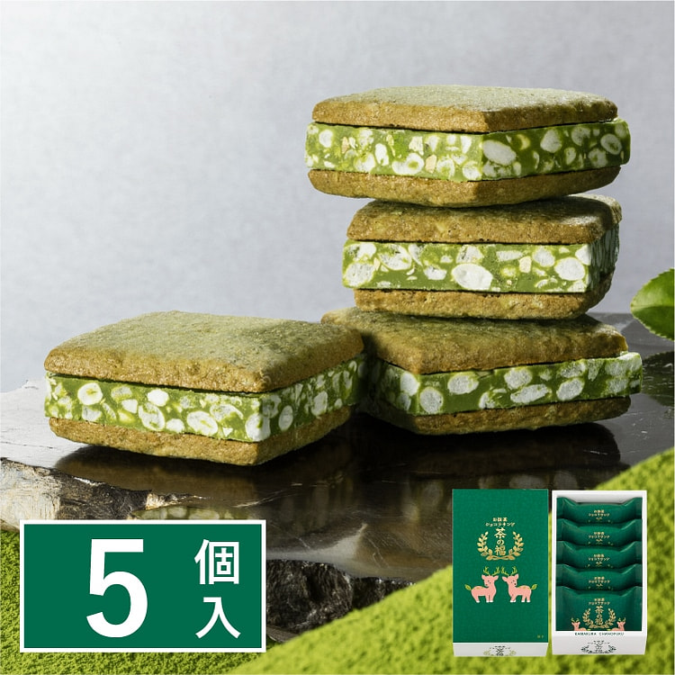KAMAKURA 茶之福 抹茶巧克力夹心饼干 5枚