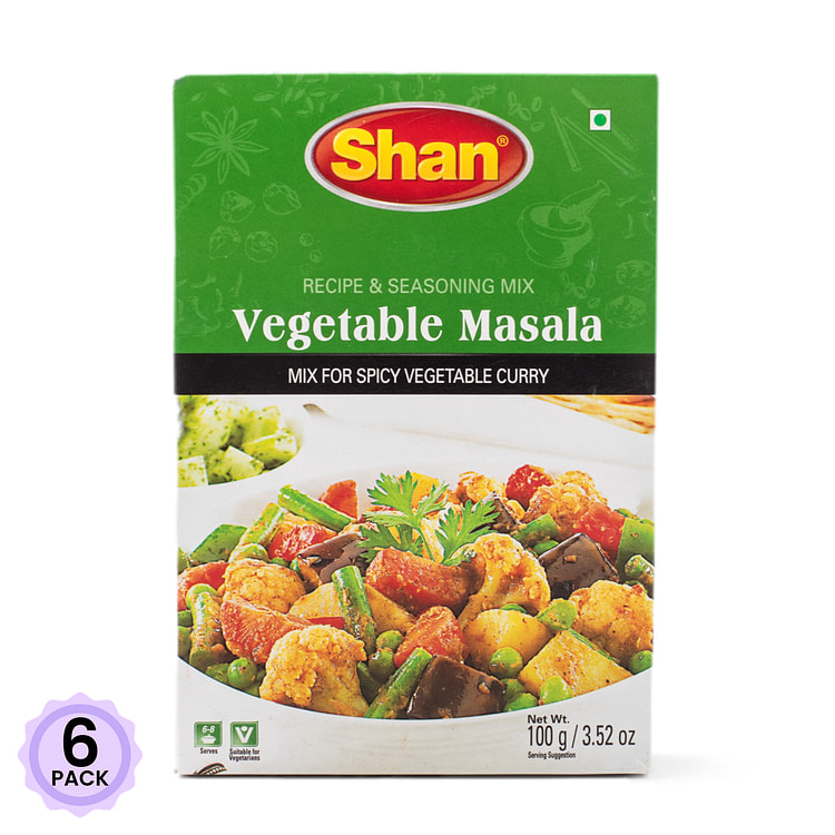 Shan 蔬菜咖喱调味料 3.5 盎司*6 包