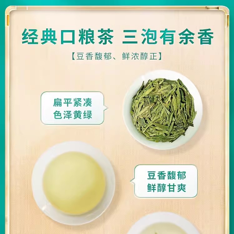 西湖牌雨前濃香龍井茶正宗春茶綠茶茶葉250g/袋- Weee!
