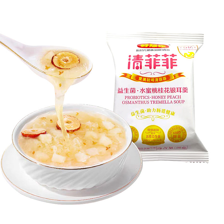 好想你清菲菲水蜜桃桂花银耳羹速食26g*14袋