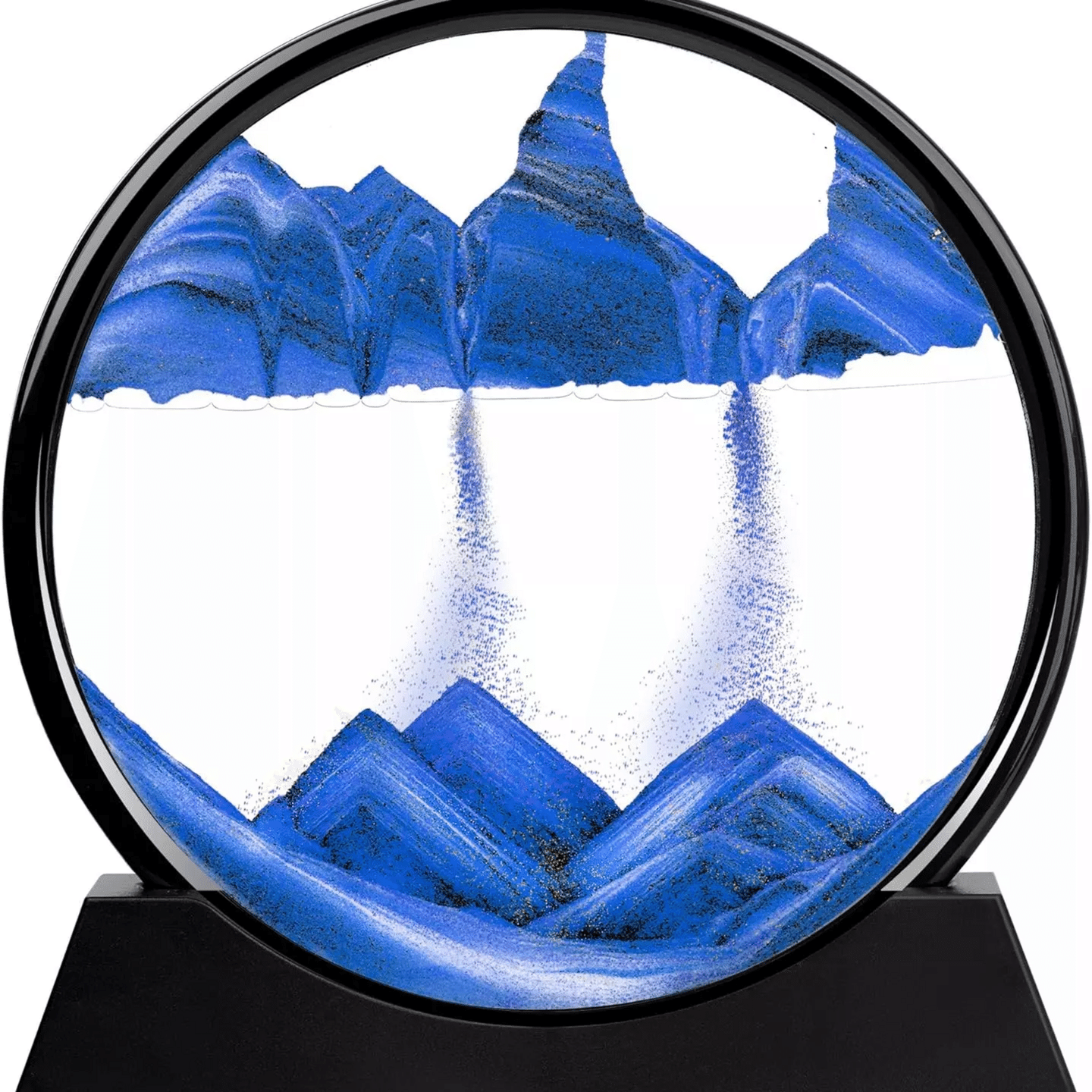 3D Moving Sand Art Picture Round Glass Wall Mount Deep Sea Liquid Motion12 1 count