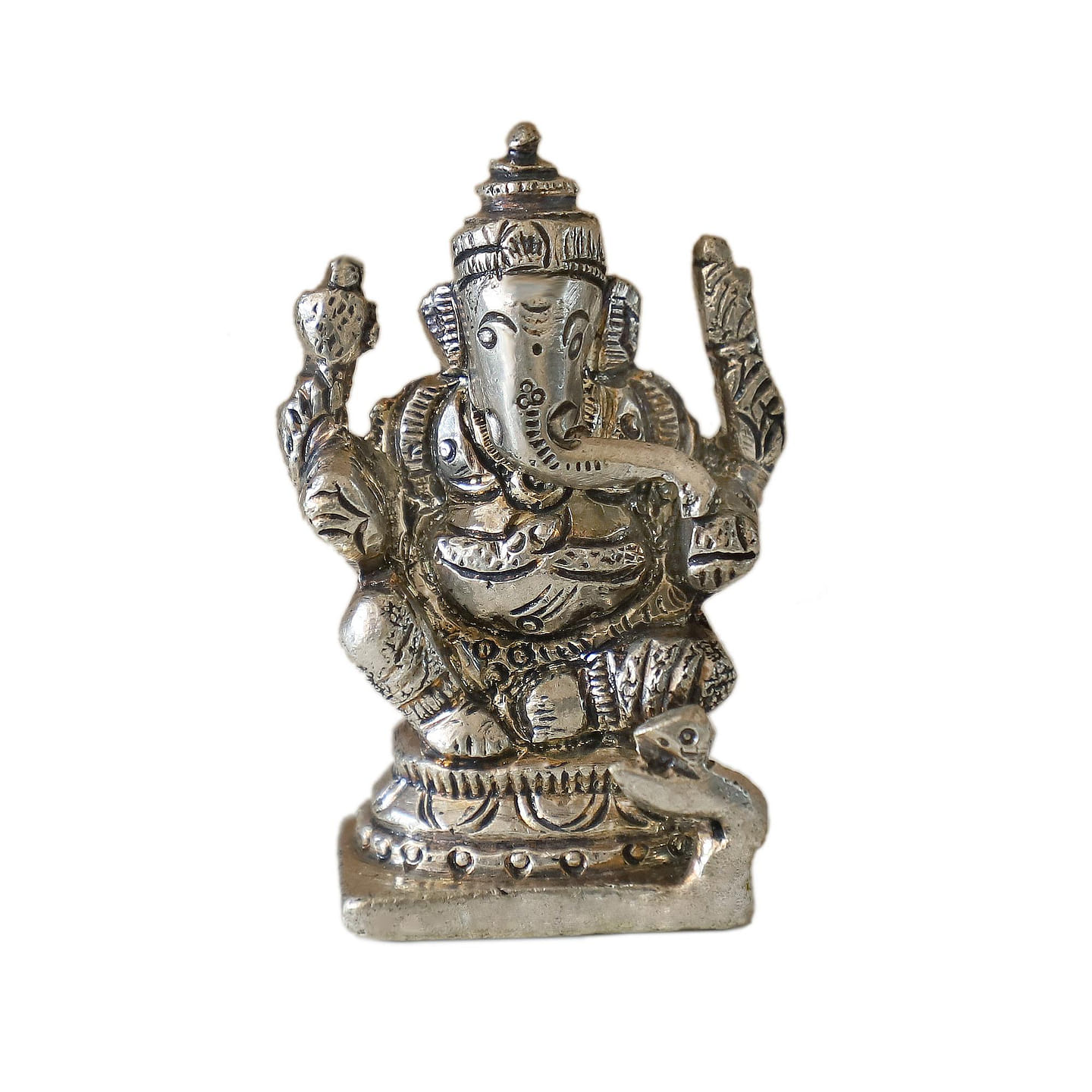 Cottage Handicraft, Silver Plated Ganesha Ji 1 count