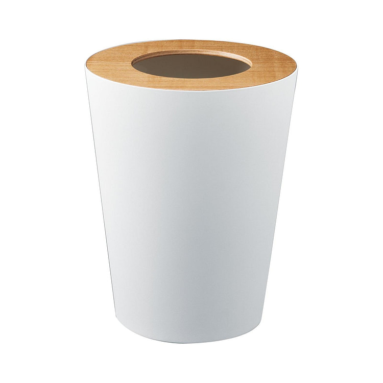Trash Can - Two Styles - Steel + Wood Round / Ash