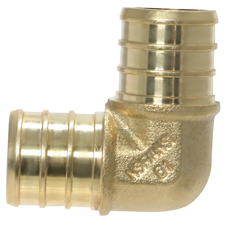 50 Pack XFITTING 3/4" Pex-B Elbow, Lead Free Brass 1 box