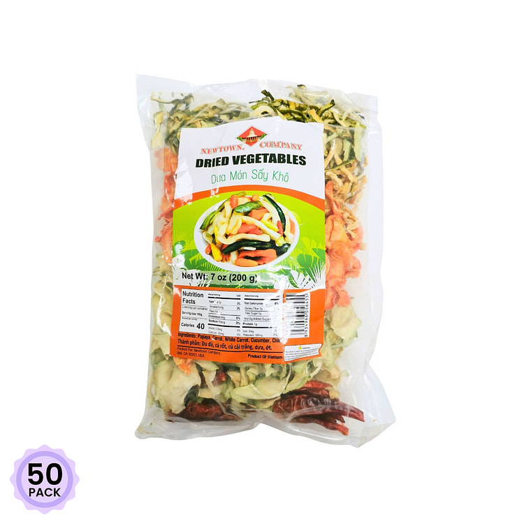 Dried Vegetables Mixed Carrot and Papaya 100 克*50 包
