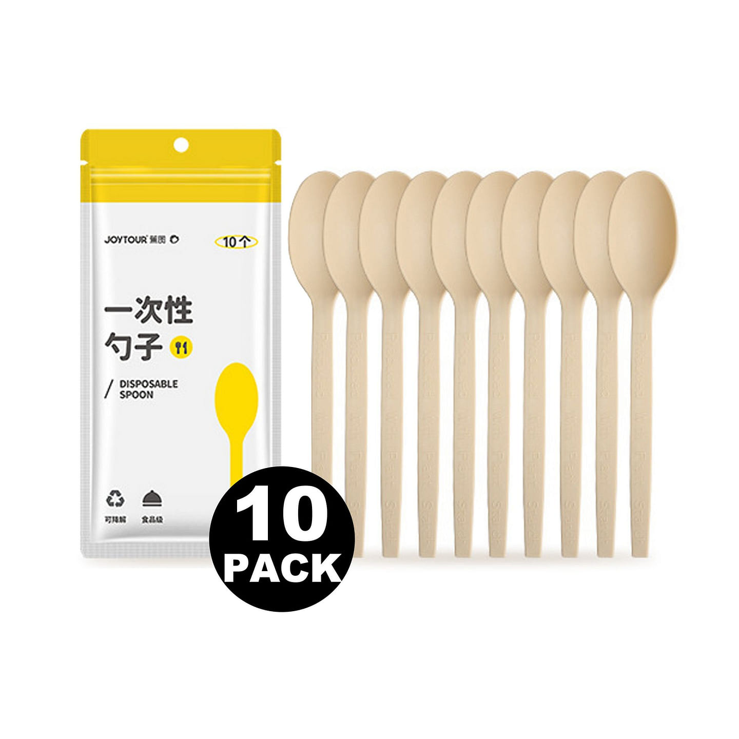 JOY TOUR Disposable Spoons - 10-Pack 1 each