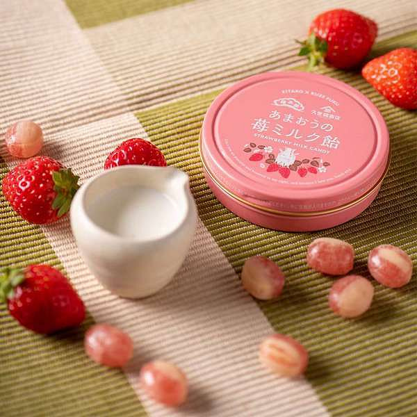 Kusefuku Shoten Amaou Strawberry Milk Candy 50g