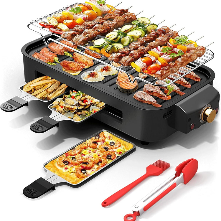 多功能家用烤炉无烟电烤炉煎锅黑 1 个