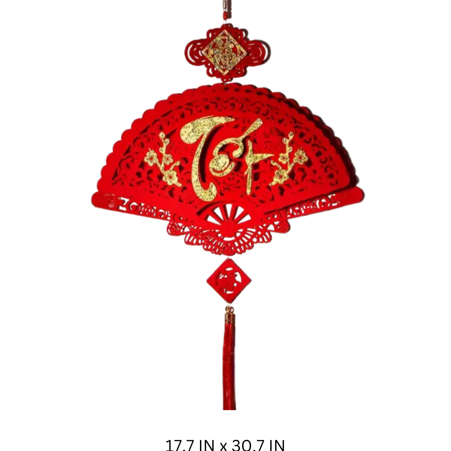 Paper Fan-Shaped Decorations Lunar New Year 1 each