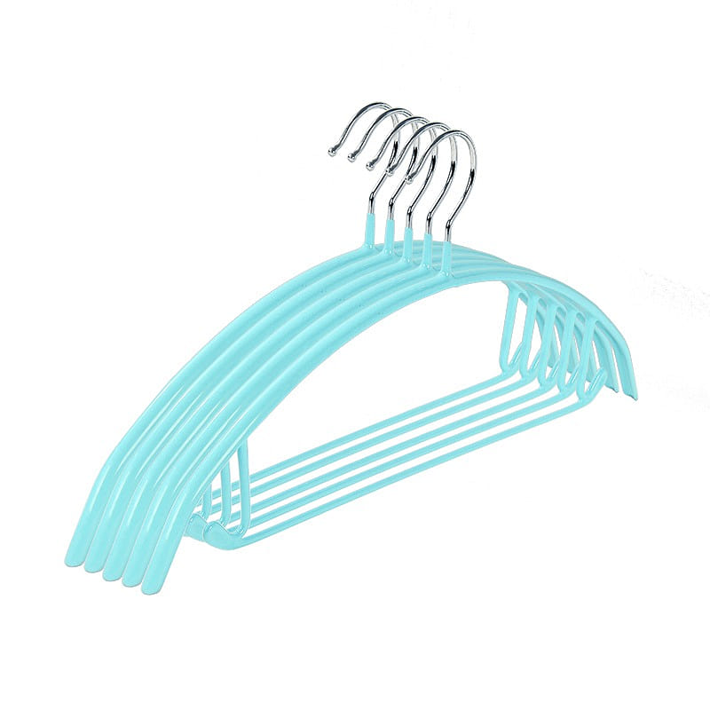 Multiple Color Clothes Hangers,Heavy Duty – Non Slip Felt Hangers-Blue 5 count