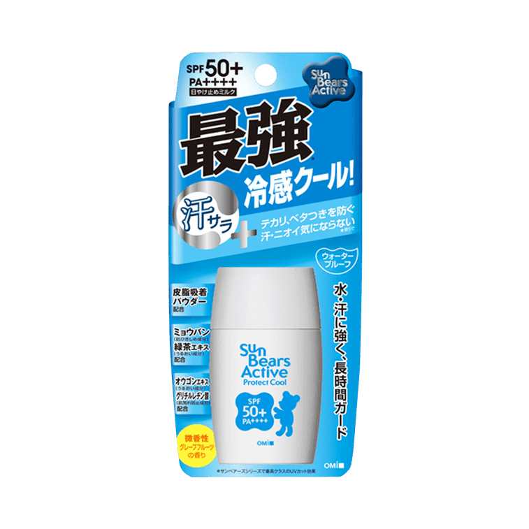 【日本直邮】日本OMI近江兄弟 第2代小熊活跃隔离防晒霜 银色冷感降温防晒霜 户外身体用 SPF50+/PA++++ 30g 1 份