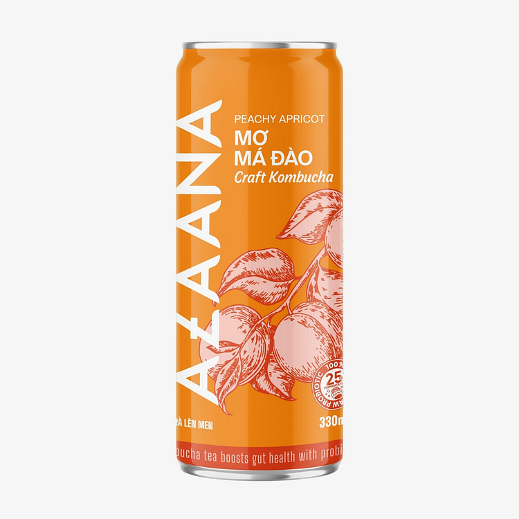 Azaana Kombucha Apricot Nectarine 330ml