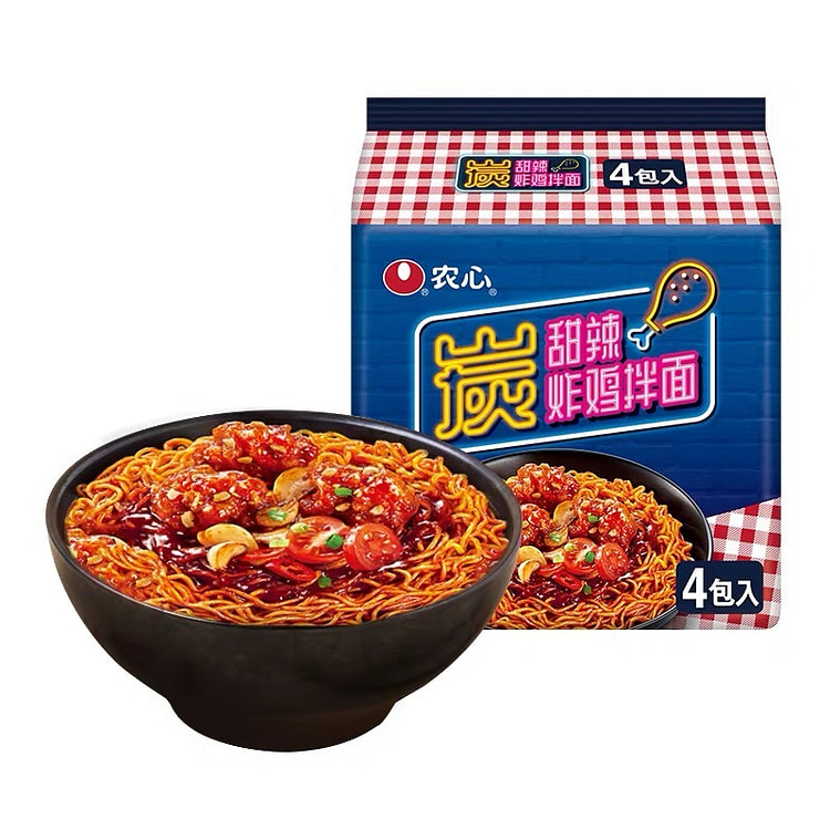 韩国农心甜辣炸鸡拌面热辣泡面方便面懒人速食544g 544 克